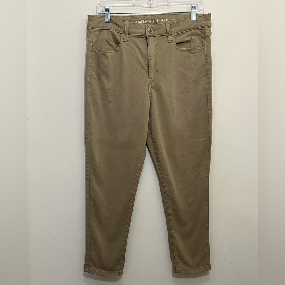 American Eagle Outfitters Women’s Khaki Hi-Rise Jeggings - Picture 2 of 8